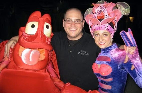 Bre in costume next to Mike and another colleague dressed in a crab costume